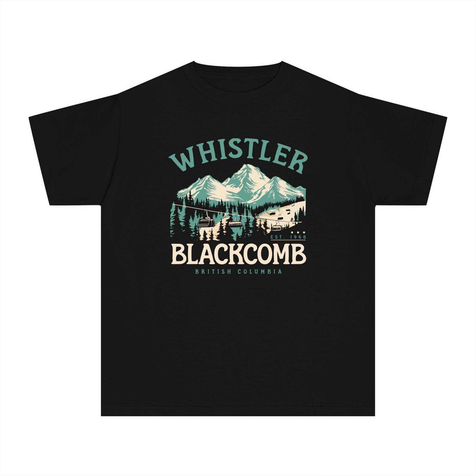 Whistler Blackcomb British Columbia Comfort Colors Youth Kids T-Shirt
