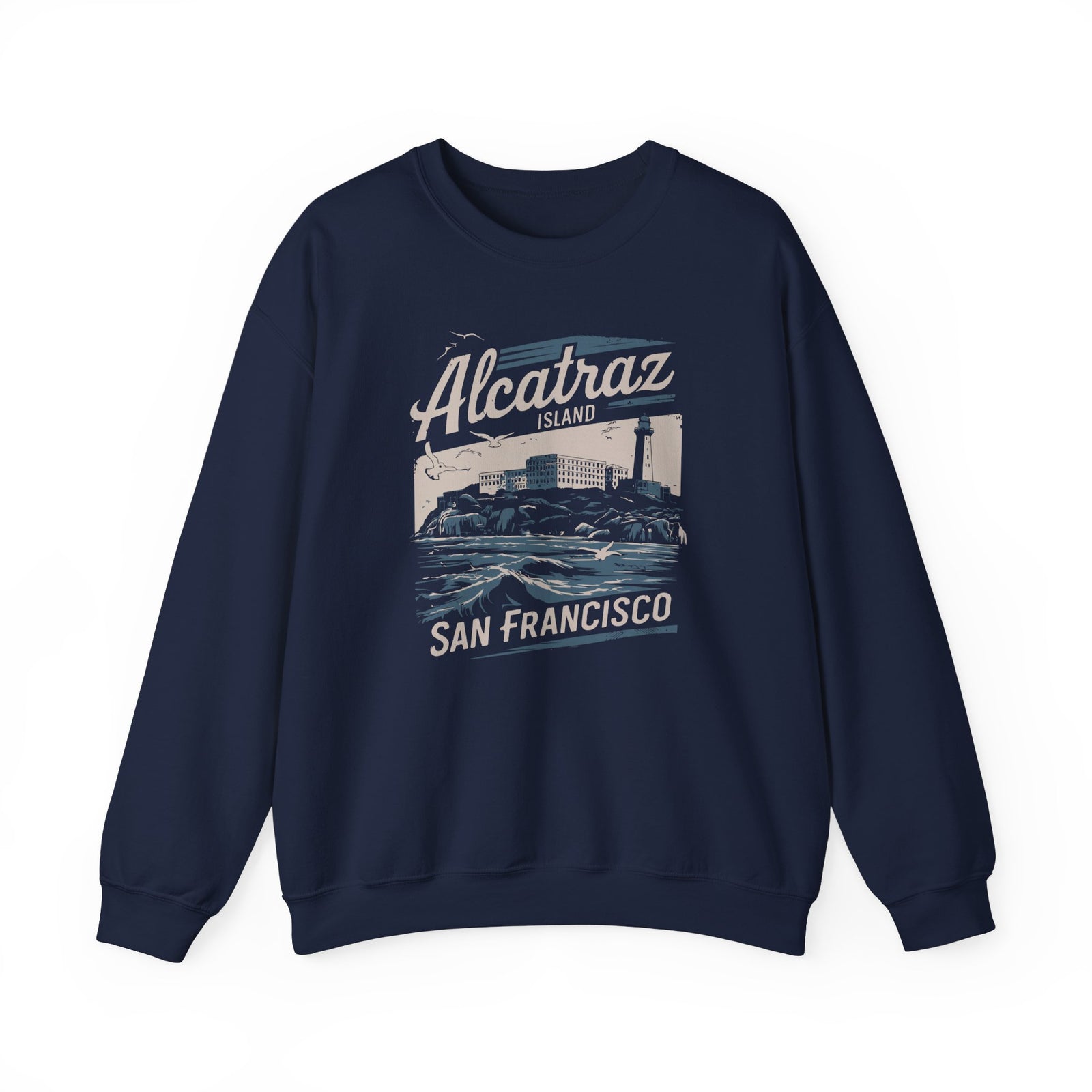 Alcatraz San Francisco California Gildan Unisex Crewneck Sweatshirt