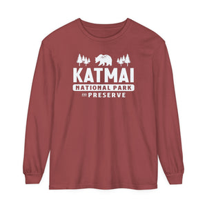 Katmai National Park Alaska Comfort Colors Unisex Long Sleeve T-Shirt