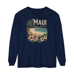 Maui Hawaii Comfort Colors Unisex Long Sleeve T-Shirt