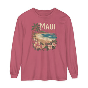 Maui Hawaii Comfort Colors Unisex Long Sleeve T-Shirt