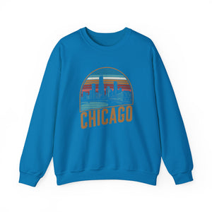 Chicago Skyline Illinois Gildan Unisex Crewneck Sweatshirt