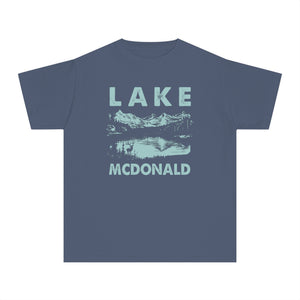 Lake McDonald Glacier National Park Montana Comfort Colors Youth Kids T-Shirt