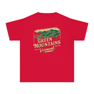 Green Mountains Vermont Comfort Colors Youth Kids T-Shirt