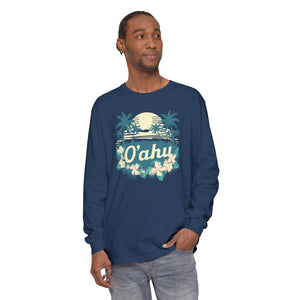 Oahu Hawaii Comfort Colors Unisex Long Sleeve T-Shirt