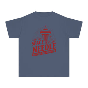 Space Needle Seattle Washington Comfort Colors Youth Kids T-Shirt