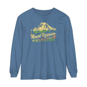 Mount Rainier Washington Comfort Colors Unisex Long Sleeve T-Shirt