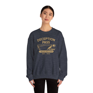 Deception Pass Washington Gildan Unisex Crewneck Sweatshirt
