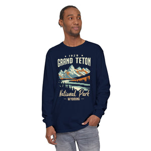 Grand Teton National Park Wyoming Comfort Colors Unisex Long Sleeve T-Shirt