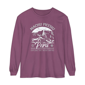Machu Picchu Peru Comfort Colors Unisex Long Sleeve T-Shirt