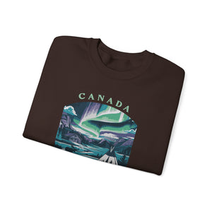 Yellowknife Northern Lights Canada  Gildan Unisex Crewneck Sweatshirt
