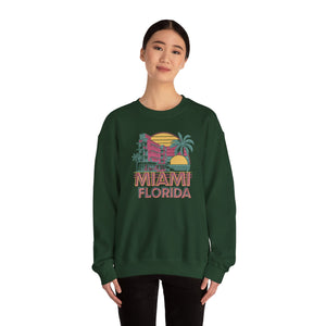 Miami Florida Gildan Unisex Crewneck Sweatshirt
