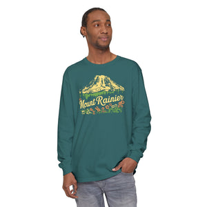 Mount Rainier Washington Comfort Colors Unisex Long Sleeve T-Shirt