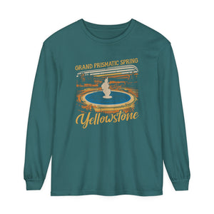 Grand Prismatic Spring Yellowstone Comfort Colors Unisex Long Sleeve T-Shirt