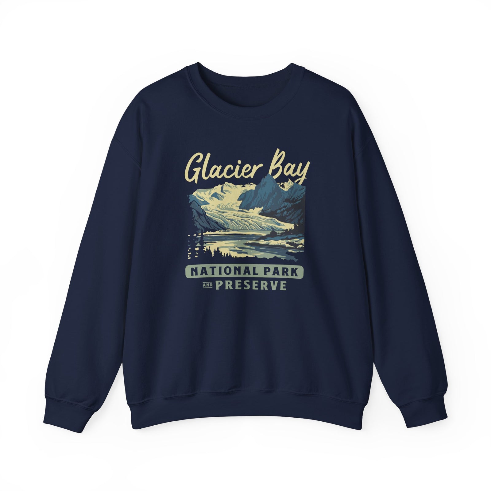 Glacier Bay National Park Alaska Gildan Unisex Crewneck Sweatshirt