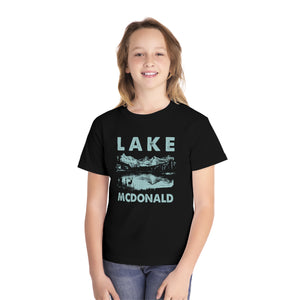 Lake McDonald Glacier National Park Montana Comfort Colors Youth Kids T-Shirt