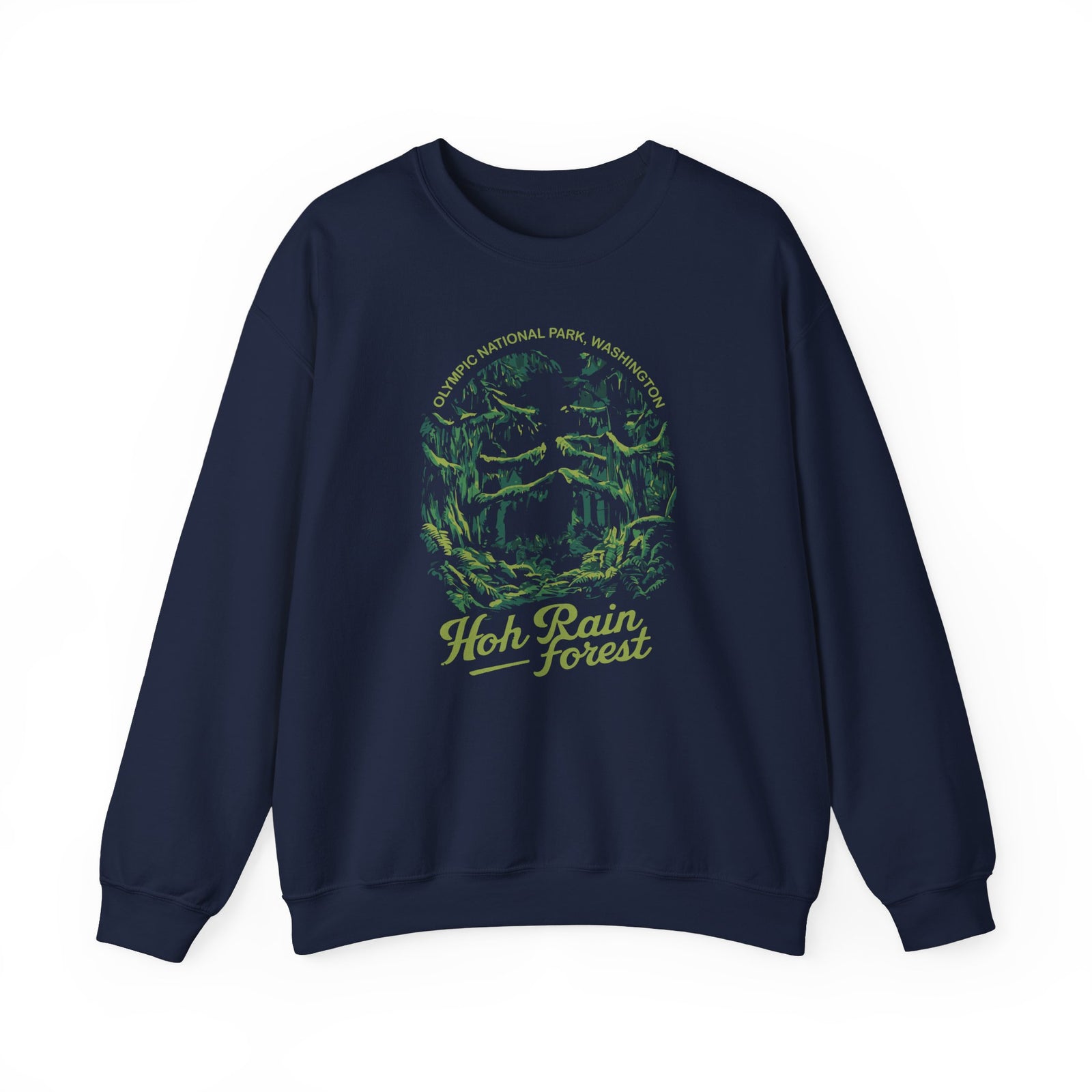 Hoh Rainforest Washington Gildan Unisex Crewneck Sweatshirt