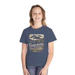 Gatlinburg Tennessee Great Smoky Mountains Comfort Colors Youth Kids T-Shirt