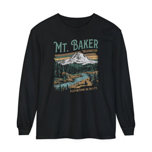 Mount Baker Washington Comfort Colors Unisex Long Sleeve T-Shirt
