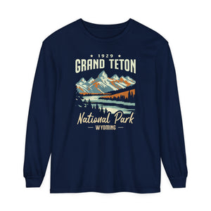 Grand Teton National Park Wyoming Comfort Colors Unisex Long Sleeve T-Shirt