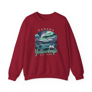 Yellowknife Northern Lights Canada  Gildan Unisex Crewneck Sweatshirt