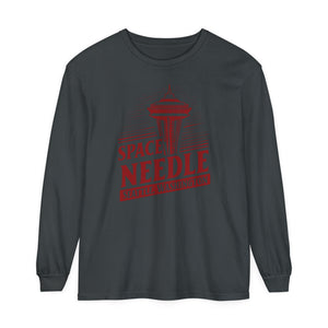 Space Needle Seattle Washington Comfort Colors Unisex Long Sleeve T-Shirt