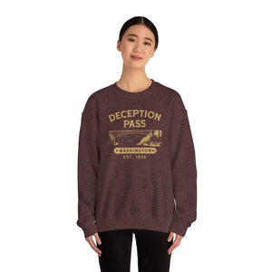 Deception Pass Washington Gildan Unisex Crewneck Sweatshirt