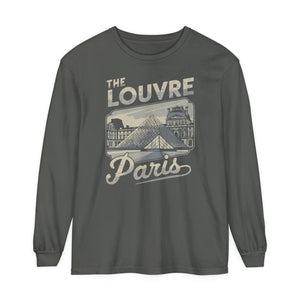 The Louvre Paris France Comfort Colors Unisex Long Sleeve T-Shirt