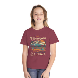 Mount Kilimanjaro Tanzania Comfort Colors Youth Kids T-Shirt