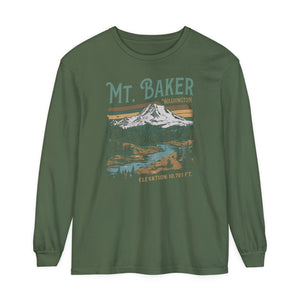 Mount Baker Washington Comfort Colors Unisex Long Sleeve T-Shirt