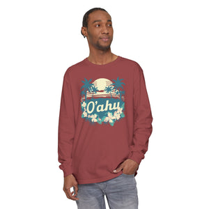 Oahu Hawaii Comfort Colors Unisex Long Sleeve T-Shirt