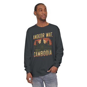 Angkor Wat Cambodia Comfort Colors Unisex Long Sleeve T-Shirt