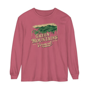 Green Mountains Vermont Comfort Colors Unisex Long Sleeve T-Shirt