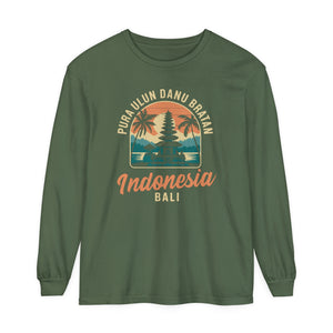 Pura Ulun Danu Bratan Bali Comfort Colors Unisex Long Sleeve T-Shirt