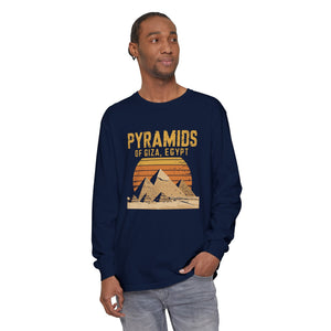 Pyramids of Giza Egypt Comfort Colors Unisex Long Sleeve T-Shirt