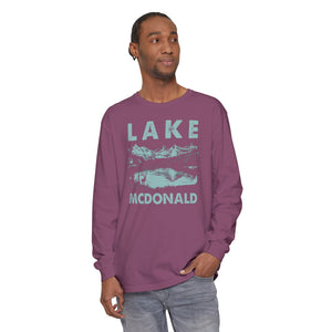 Lake McDonald Glacier National Park Montana Comfort Colors Unisex Long Sleeve T-Shirt