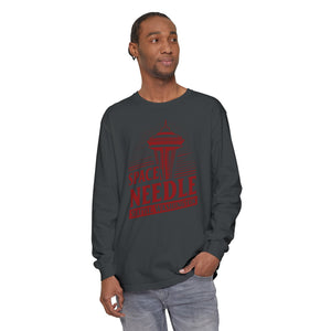 Space Needle Seattle Washington Comfort Colors Unisex Long Sleeve T-Shirt