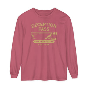 Deception Pass Washington Comfort Colors Unisex Long Sleeve T-Shirt
