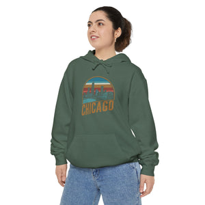Chicago Skyline Illinois Comfort Colors Unisex Hoodie