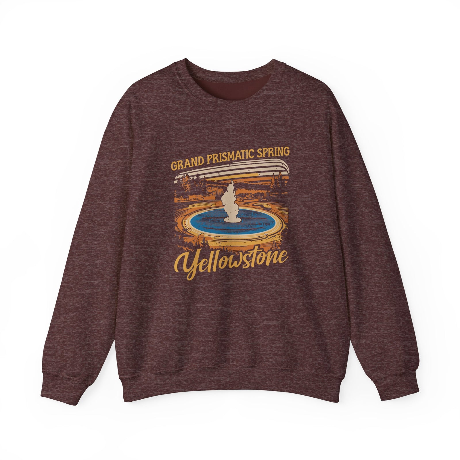 Grand Prismatic Spring Yellowstone Gildan Unisex Crewneck Sweatshirt
