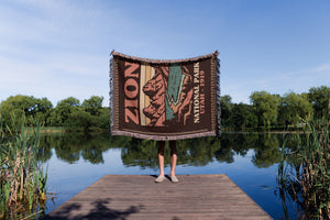 Zion Woven Blanket - Fringe Blanket Utah