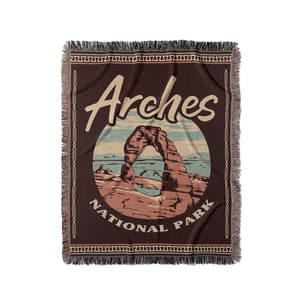 Arches National Park Woven Blanket - Fringe Blanket