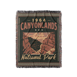 Canyonlands National Park Woven Blanket - Fringe Blanket