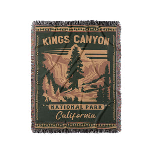 Kings Canyon National Park Woven Blanket - Fringe Blanket California