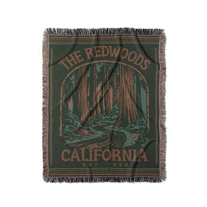 The Redwoods Woven Blanket - Fringe Blanket