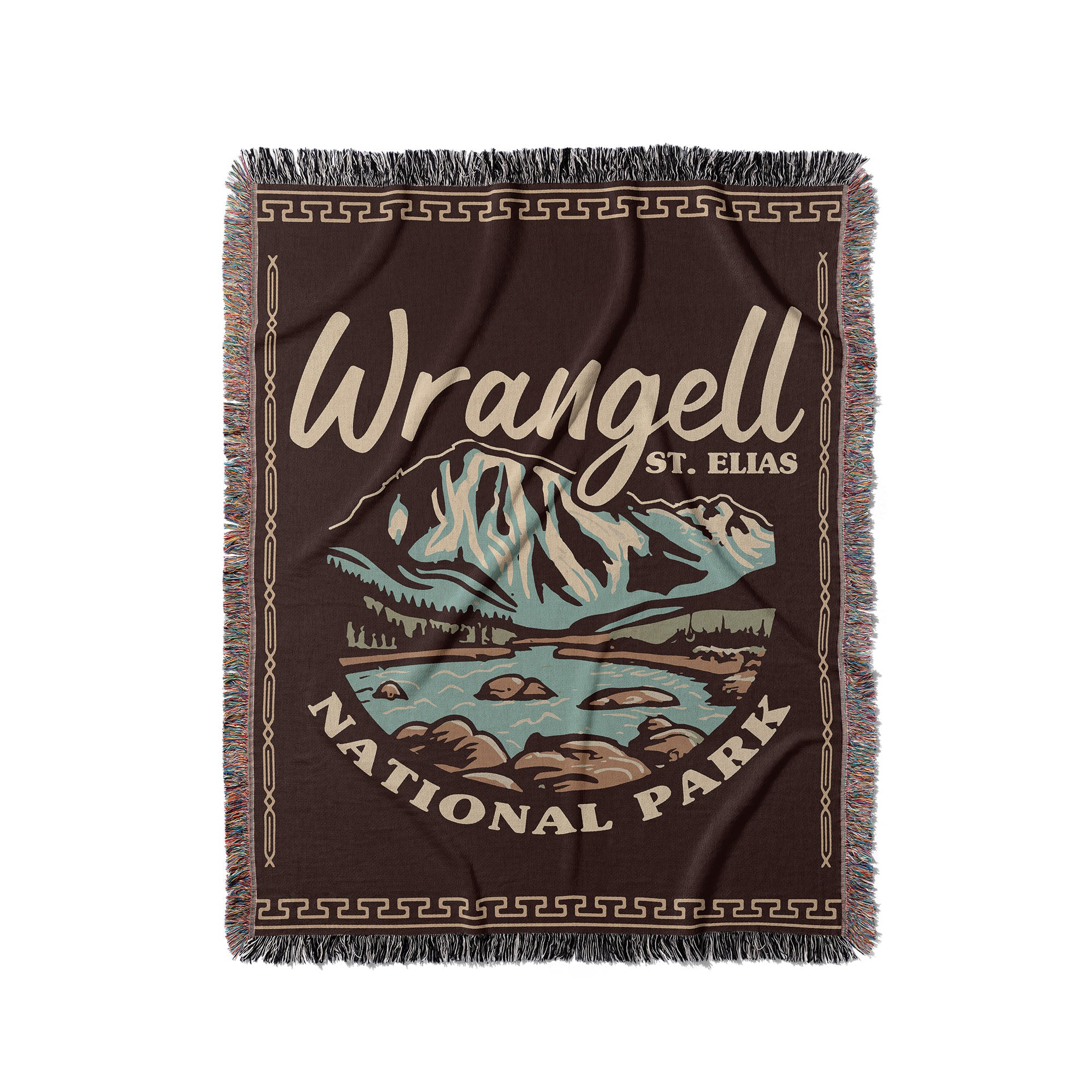 Wrangell St. Elias Woven Blanket - Fringe Blanket