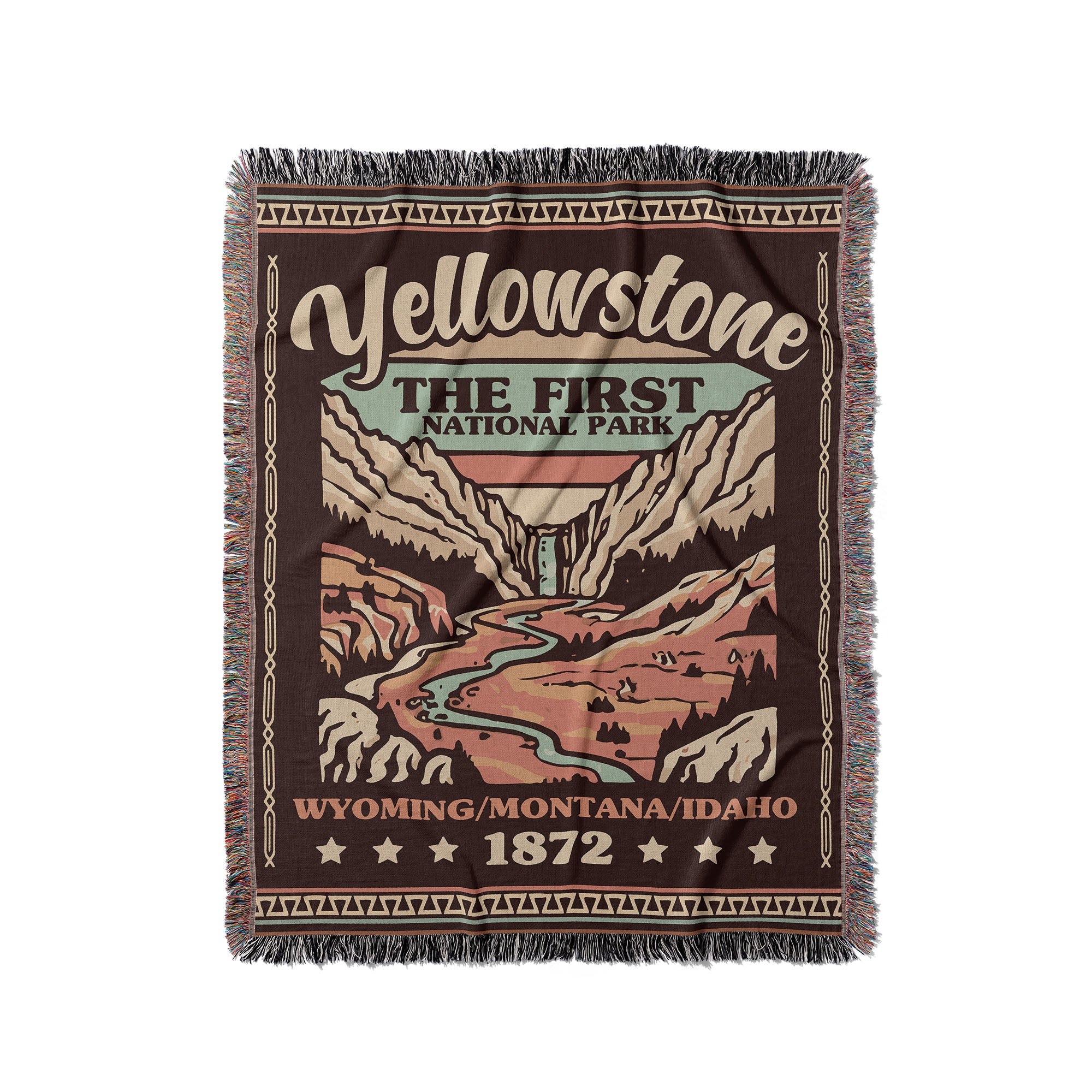 Yellowstone Woven Blanket - Fringe Blanket